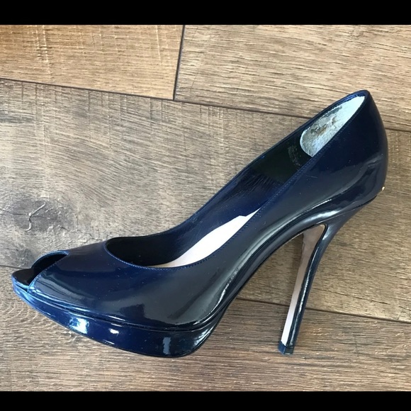 Dark blue Dior patent leather pumps size 7.5